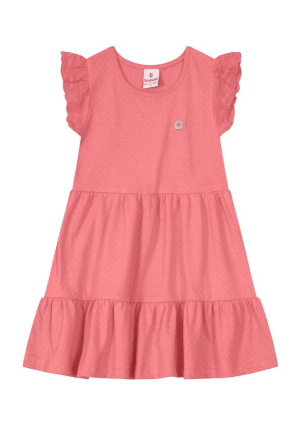 Vestido Infantil Rosa Claro com Babados