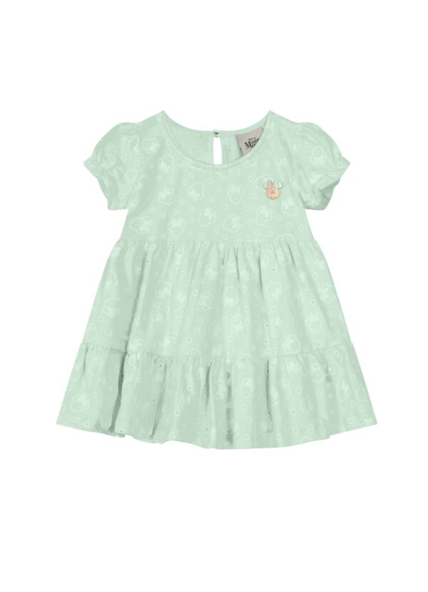 Vestido Infantil Verde Claro Minnie Disney Baby