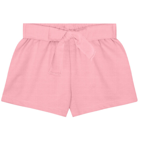 Conjunto Blusa e Shorts Rosa Claro Bordado Enjoy (shorts)