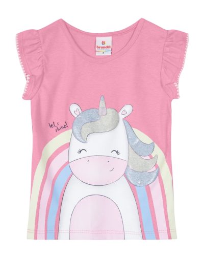 Blusa Infantil Rosa Unicórnio