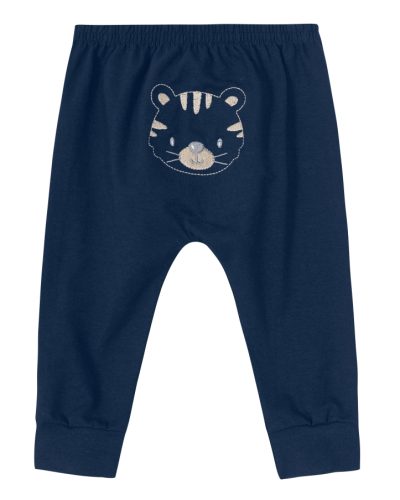 Calça Saruel Infantil Azul Marinho com Bordado Tigrinho (parte de tras)